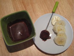 Mini Chocolate Fondue with Bananas
