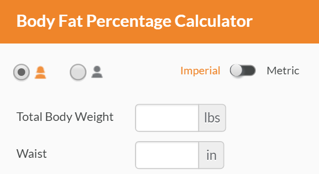 Body Fat Conversion Chart